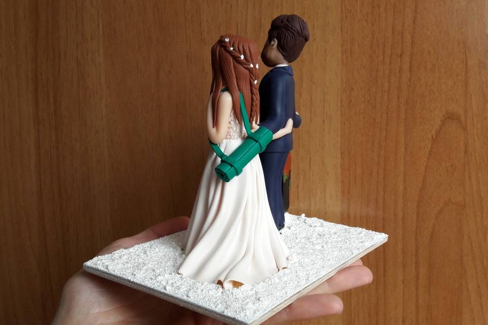 Cake Topper sposi fimo