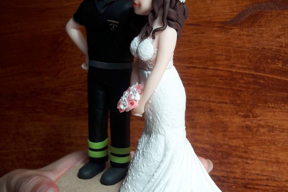 Cake Topper sposi fimo