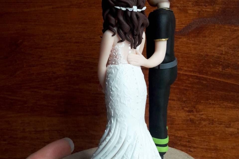 Cake Topper sposi fimo