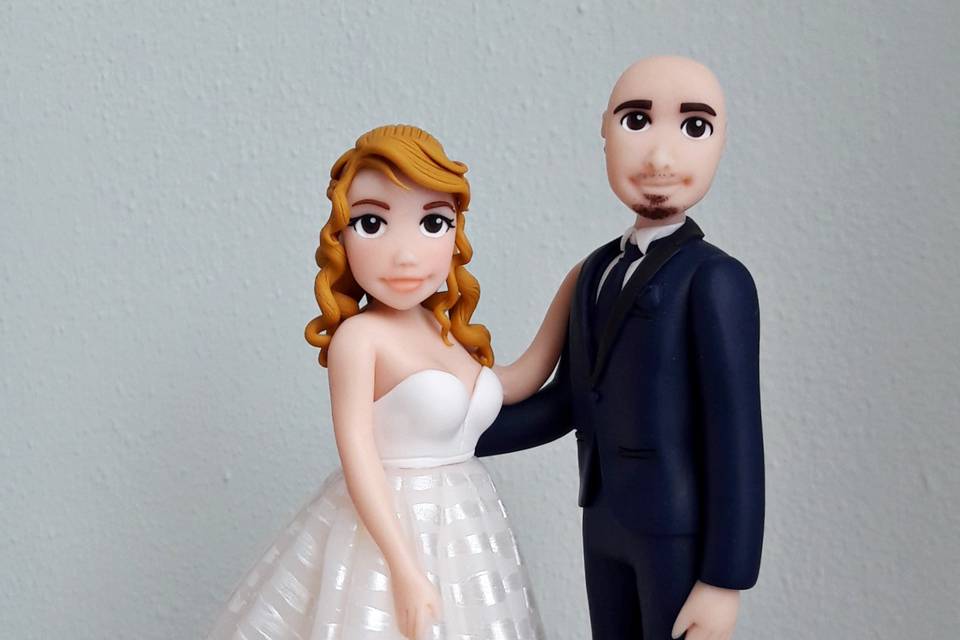 Cake Topper sposi fimo