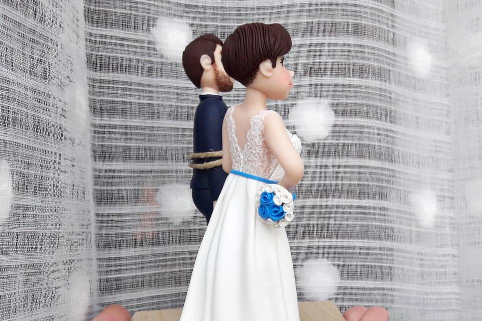 Cake Topper sposi fimo