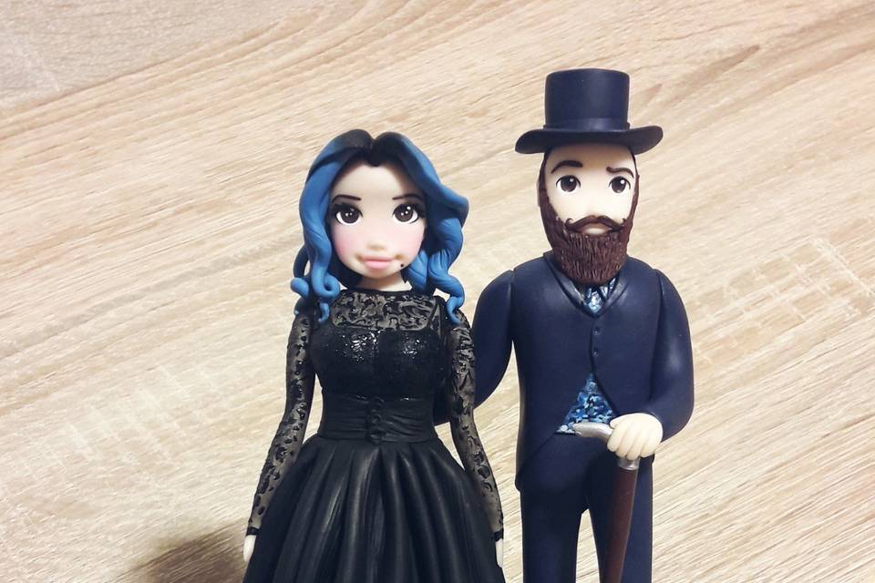 Cake Topper sposi fimo