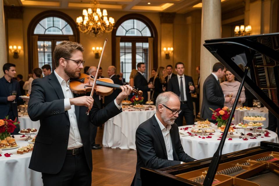 Violinista e pianista Como