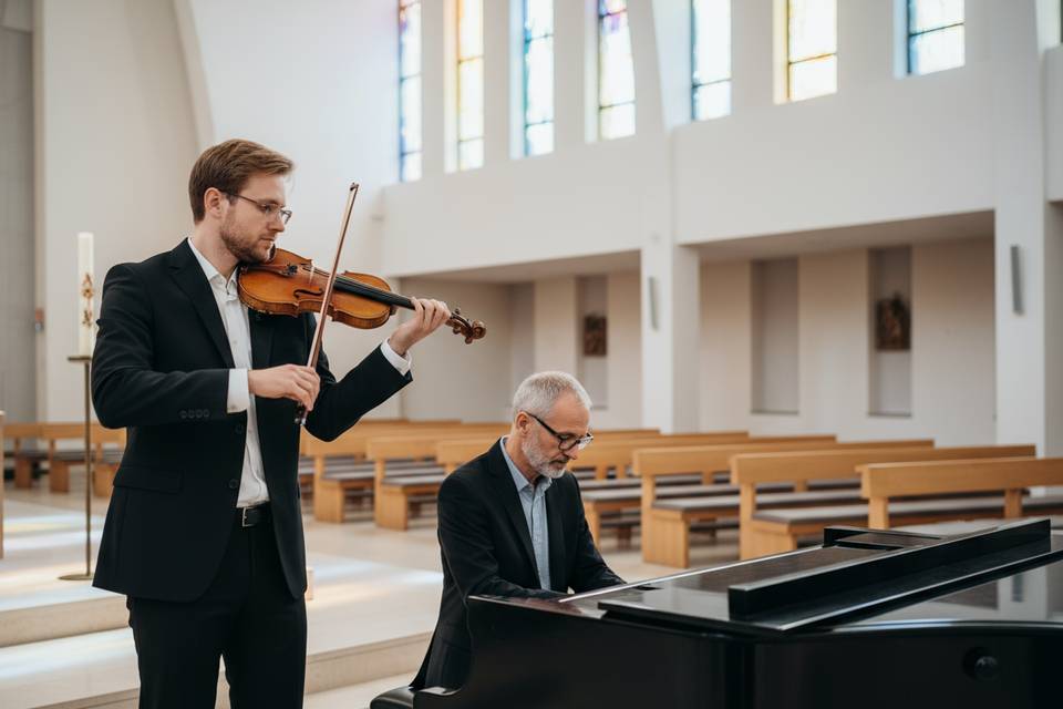 Violinista e pianista Como