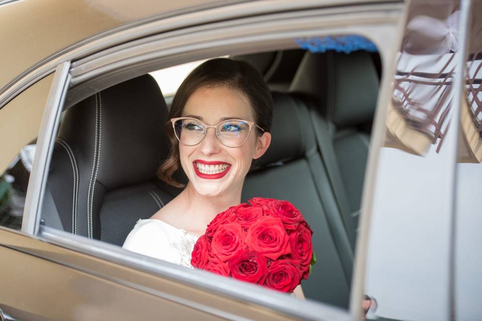 Bride in red