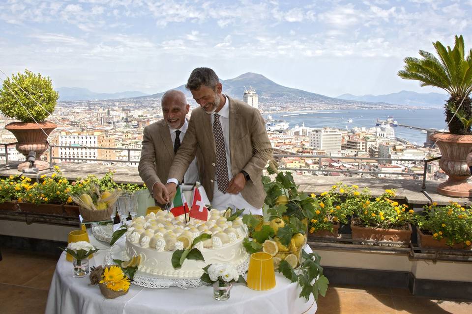 Buffet in terrazza