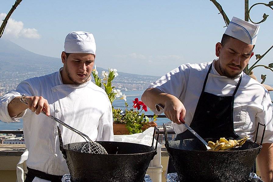 Buffet in terrazza