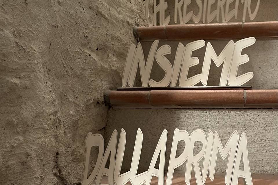 Scritta per scalinata
