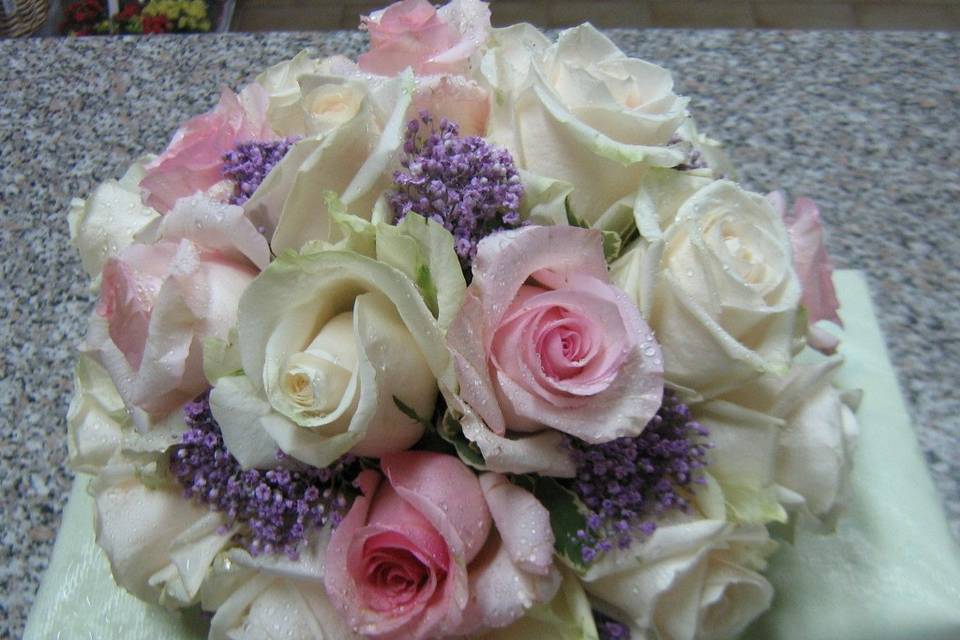 Bouquet sposa rosa lilla