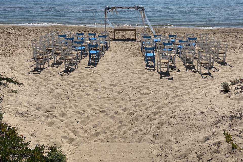 Allestimento spiaggia