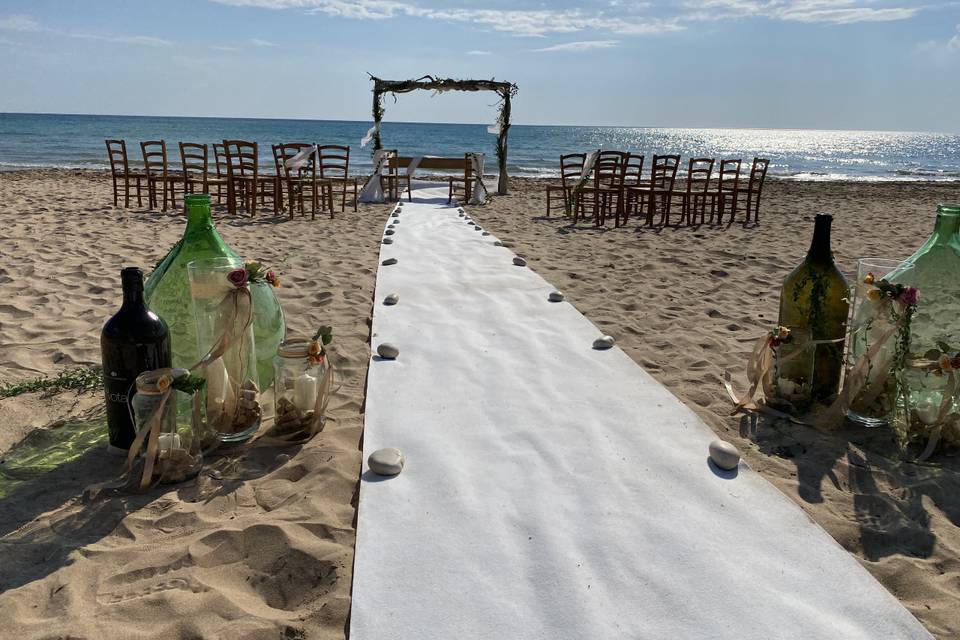 Allestimento spiaggia