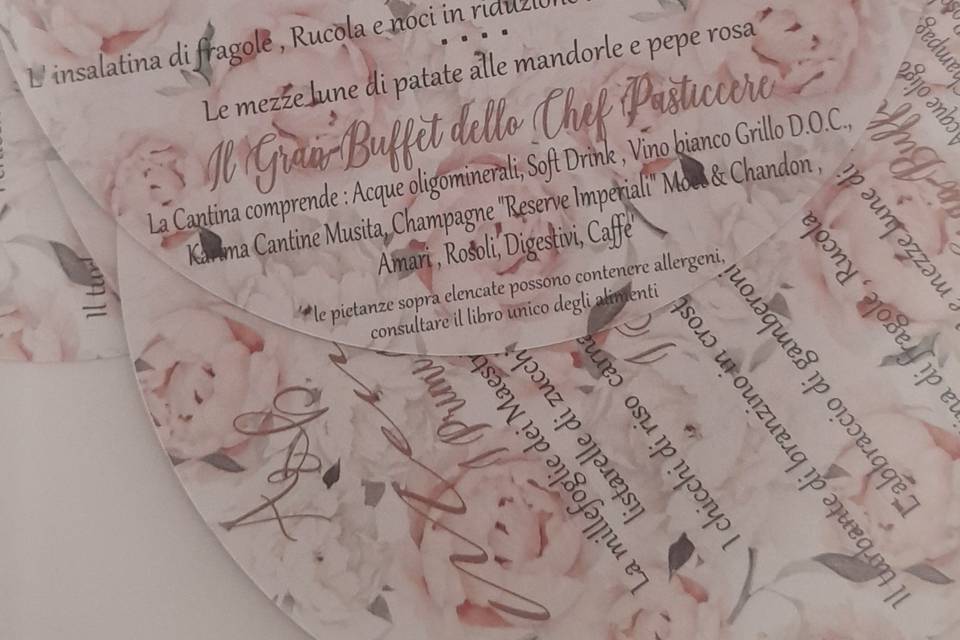 Menù tondo con grafica persona