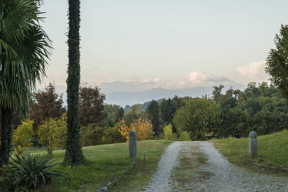 Arrivo alla villa