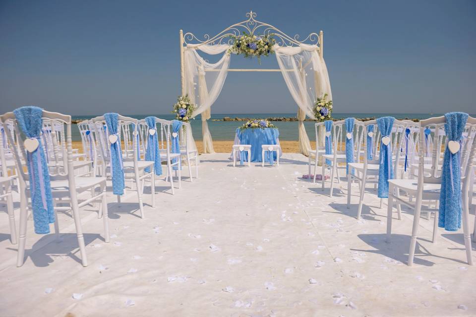 Allestimento beach wedding