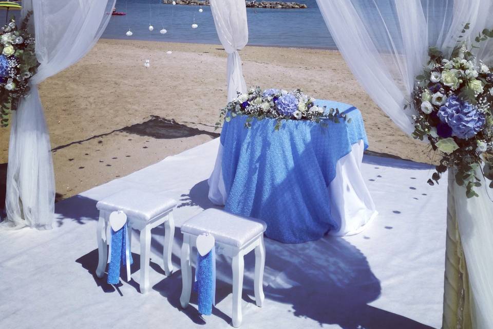 Allestimento beach wedding