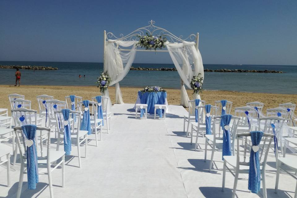 Allestimento beach wedding