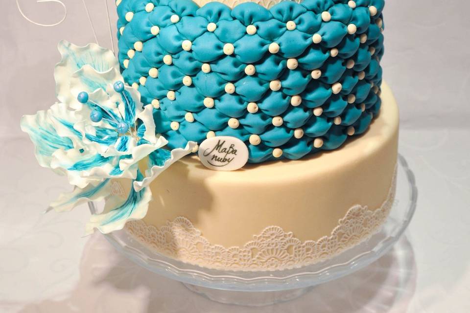 Wedding cake turchese