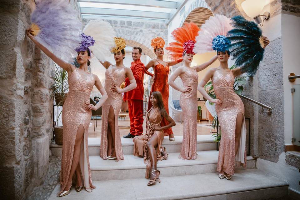 Glamour style   fleurs colorée