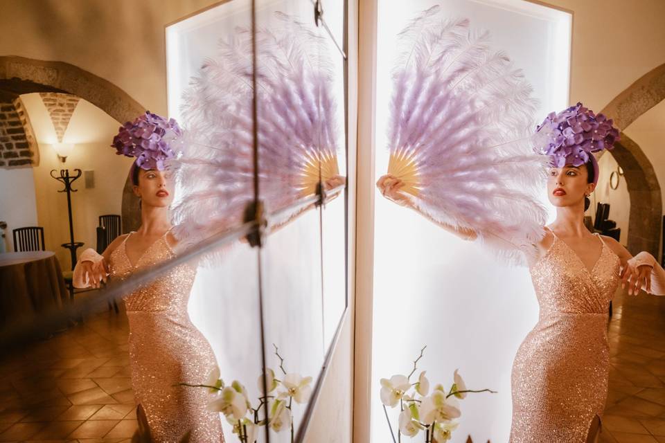 Glamour style   fleurs colorée