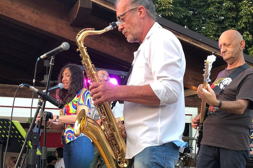 Saxophone live performance