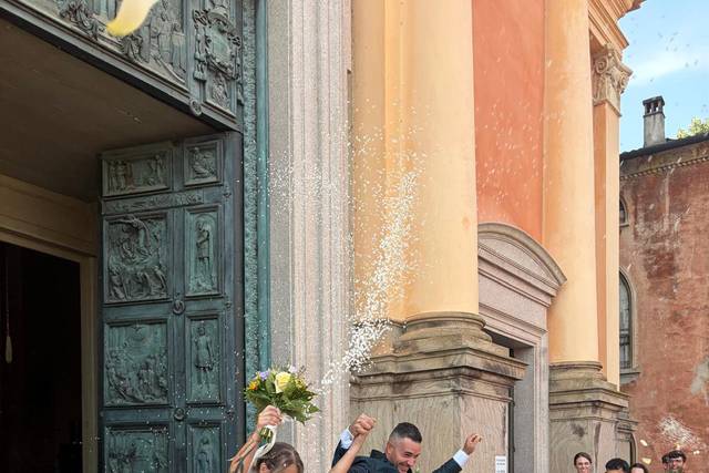 L’uscita degli sposi