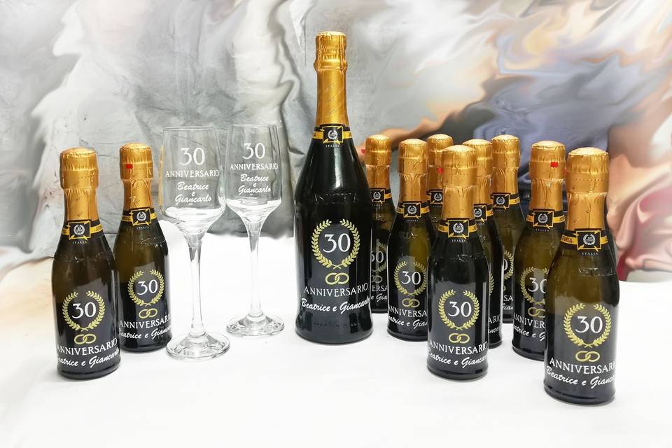 Bomboniere Nozze Oro Bottiglia Liquore Idea 50 Anni