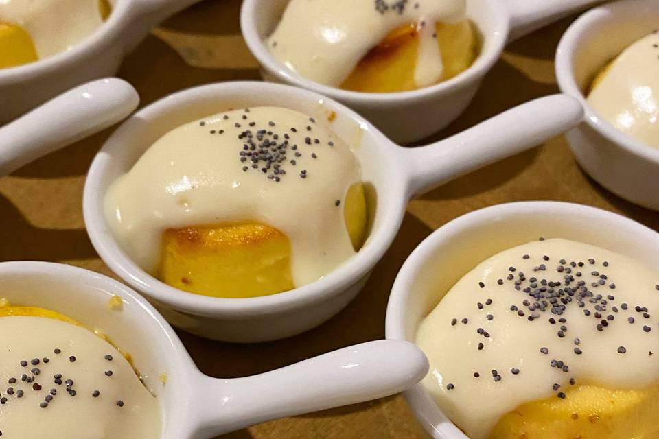 Mini flan con fonduta