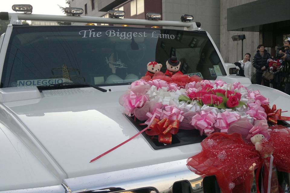 Fiori per matrimonio limousine