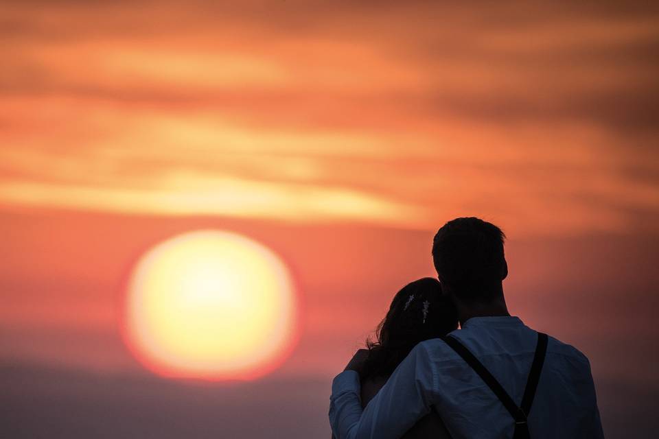 Sposi al tramonto