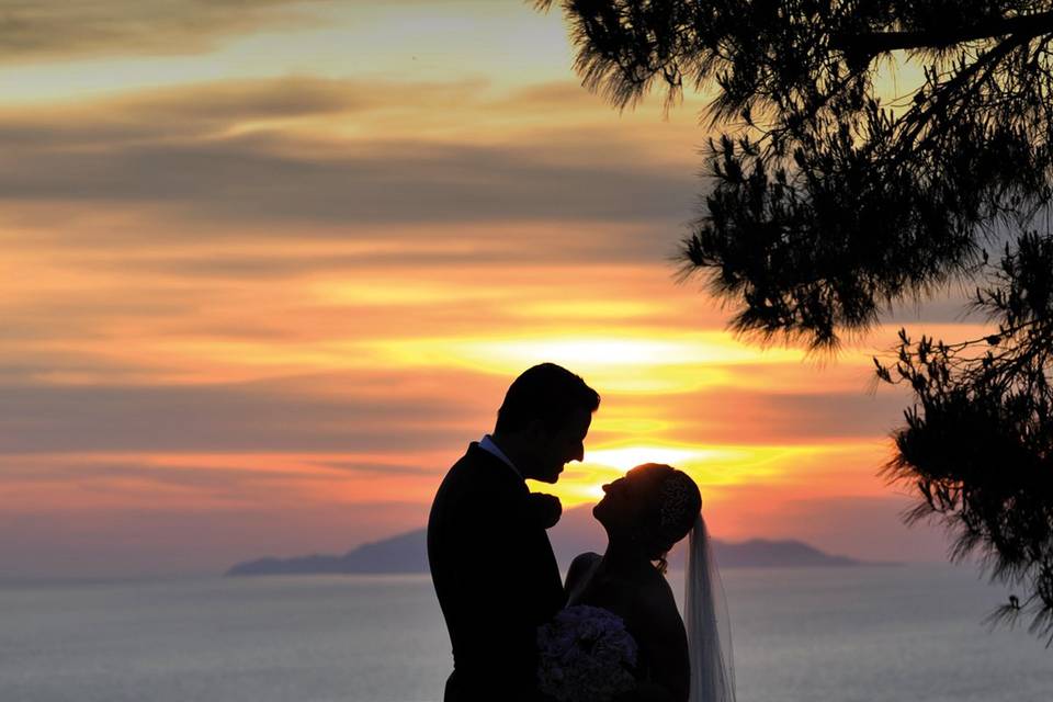 Sposi al tramonto