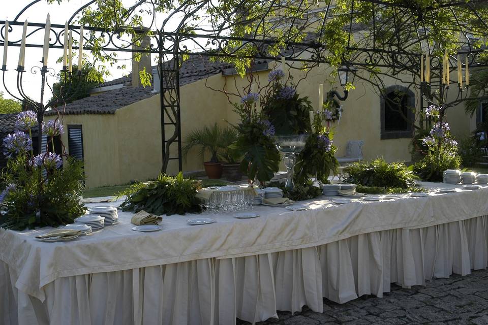 Allestimento buffet in villa