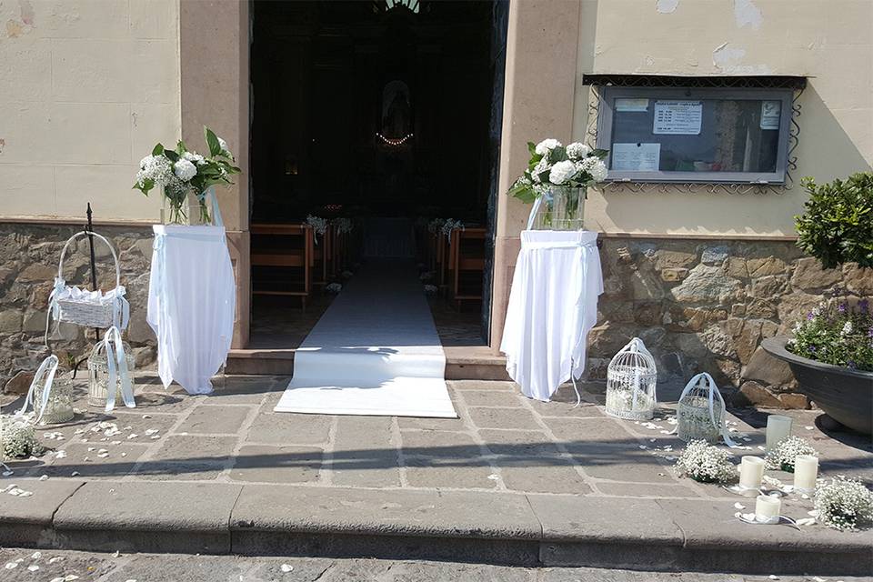 Chiesa con ortensie - Agropoli