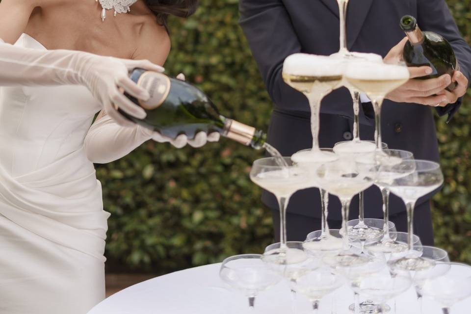 Champagne tower