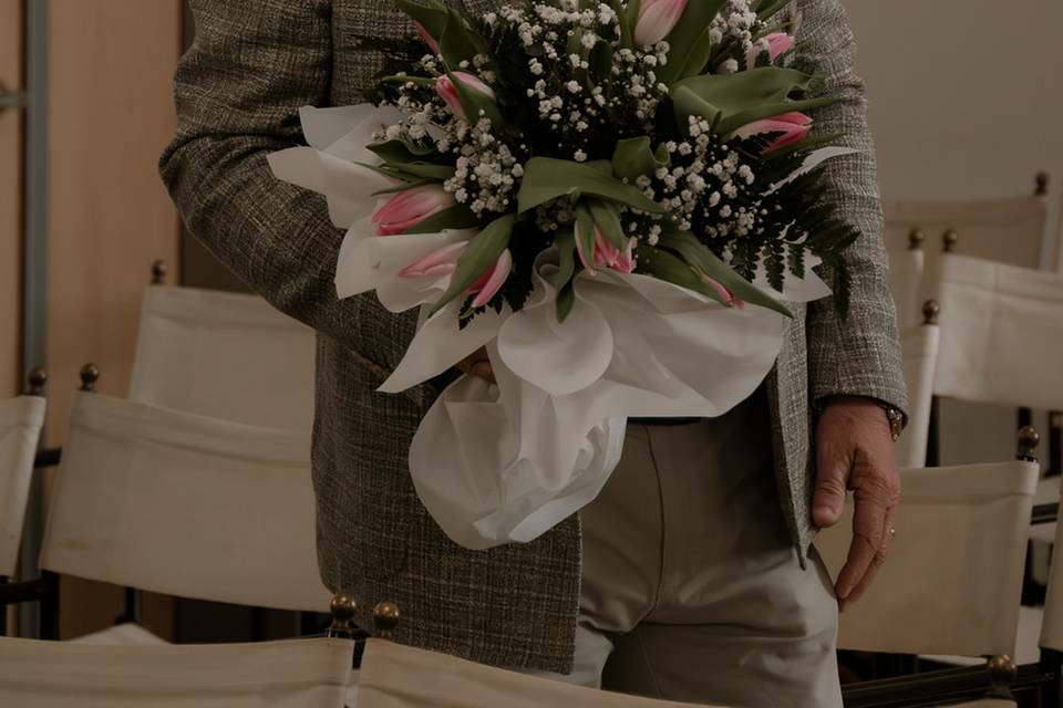 Padre con i fiori