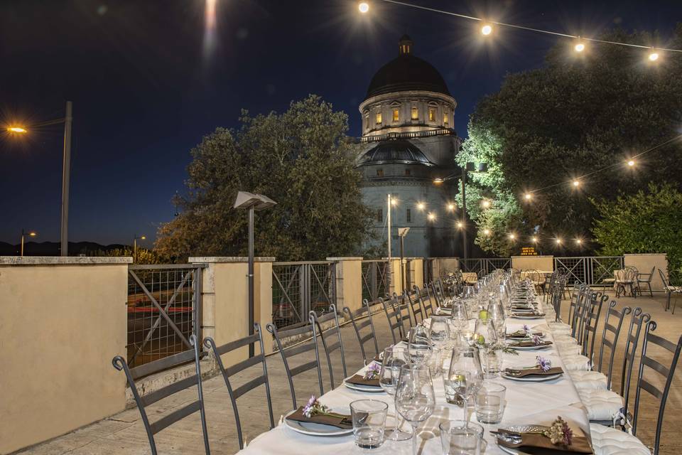 La terrazza e il tempio