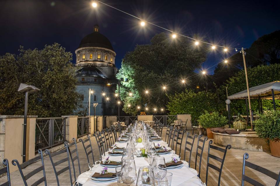 La terrazza e il tempio