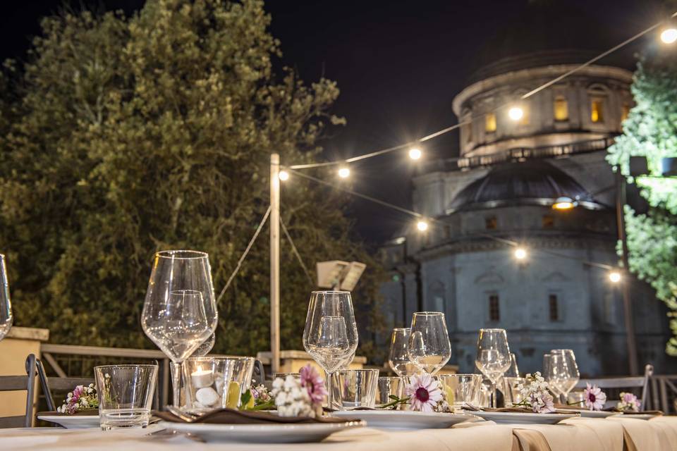 La terrazza e il tempio