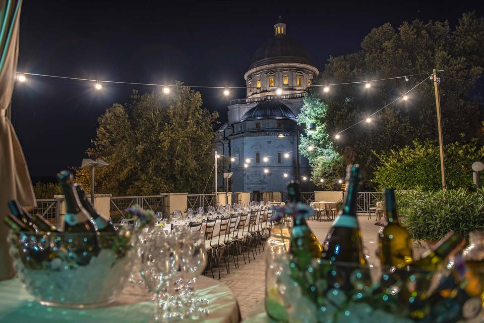 La terrazza e il tempio