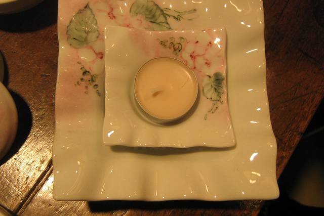 Portacandela in ceramica