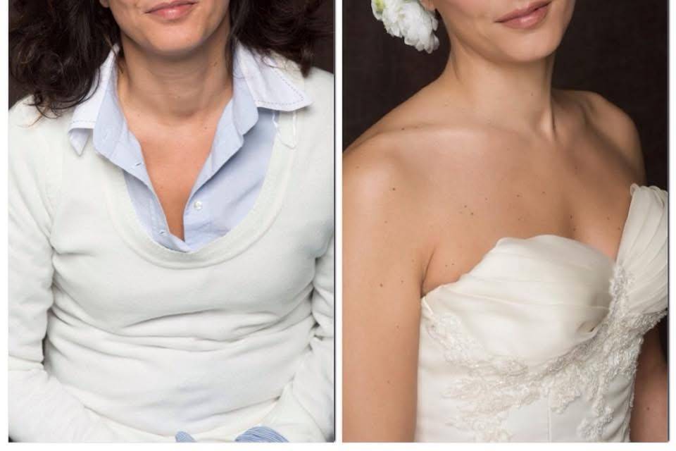 Sposa prima e dopo
