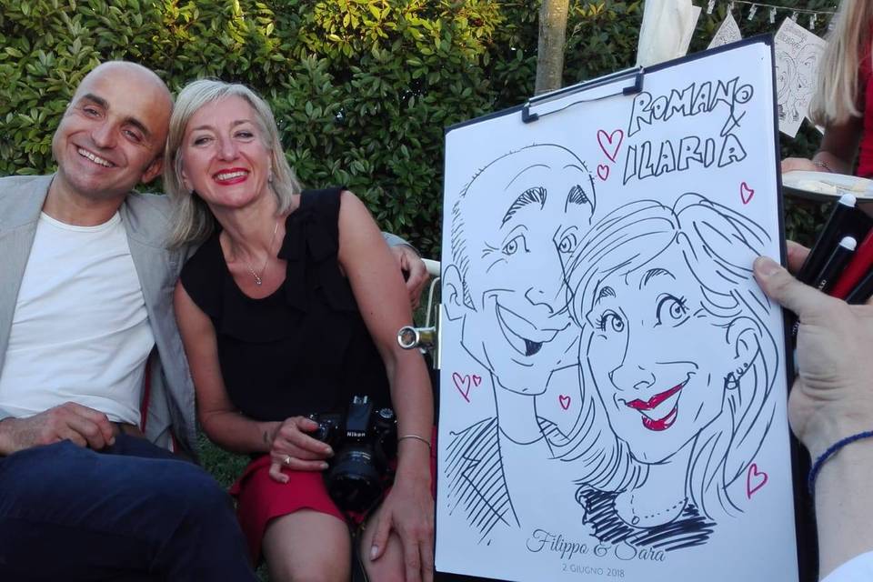 Wedding caricature