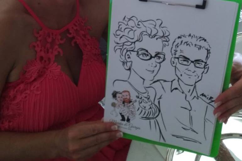 Wedding caricature