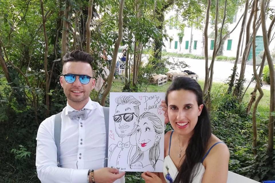 Caricature wedding