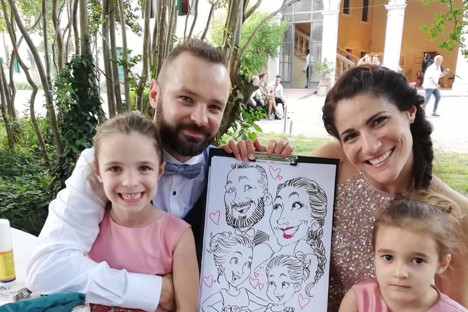 Caricature wedding