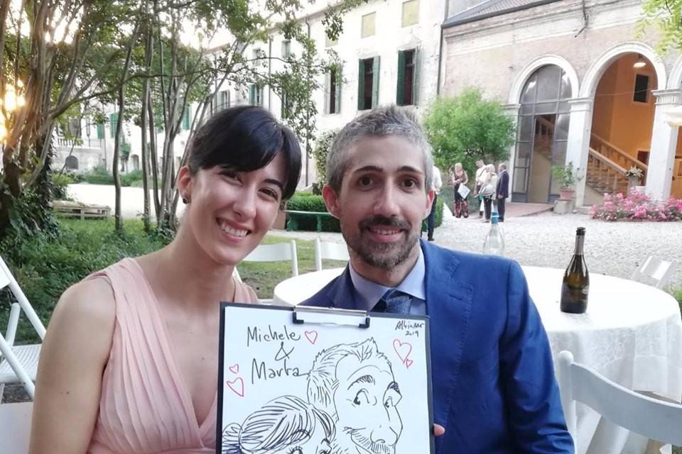 Caricature wedding