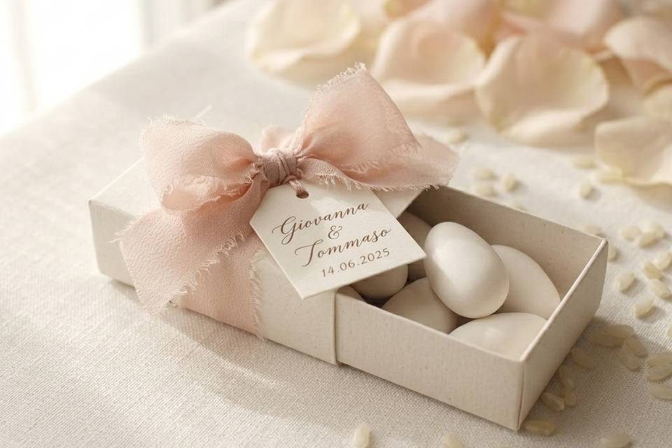 Confetti con fiocco rosa
