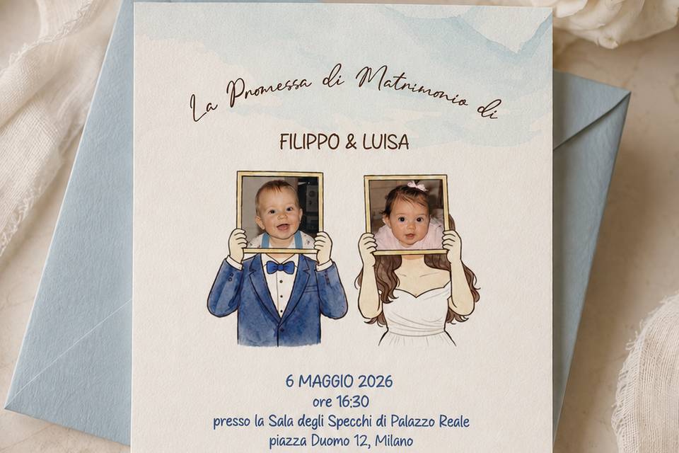 Invito promessa di matrimonio.