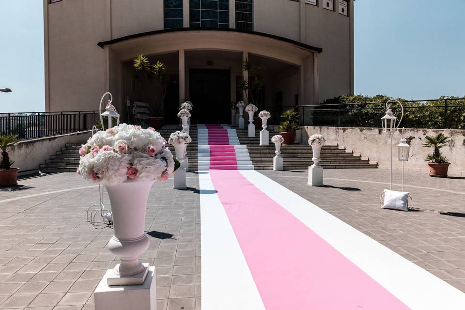 Allestimetno chiesa pink