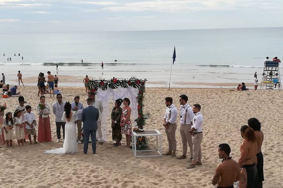 Beach wedding france