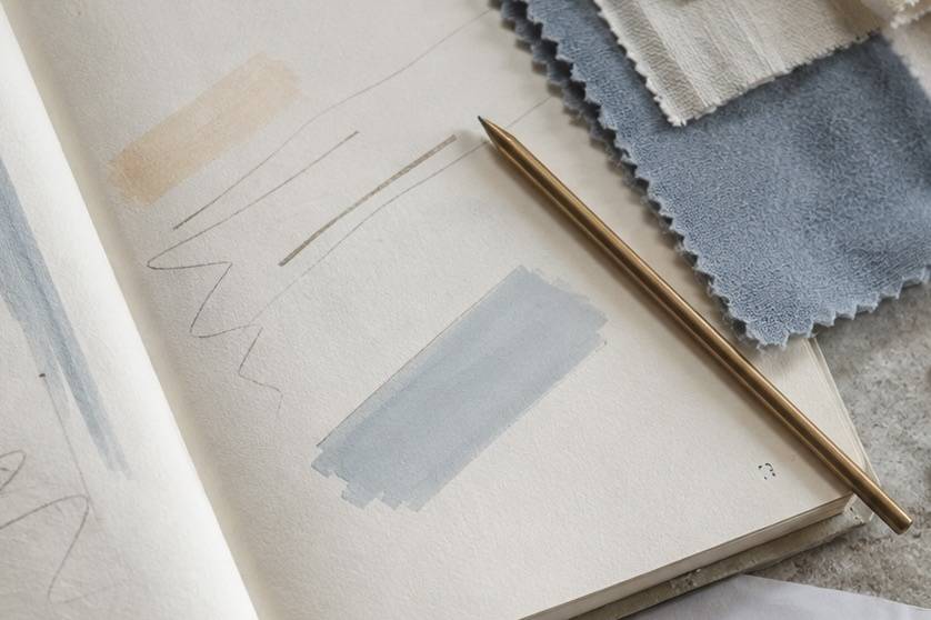 Studio di palette, materiali e